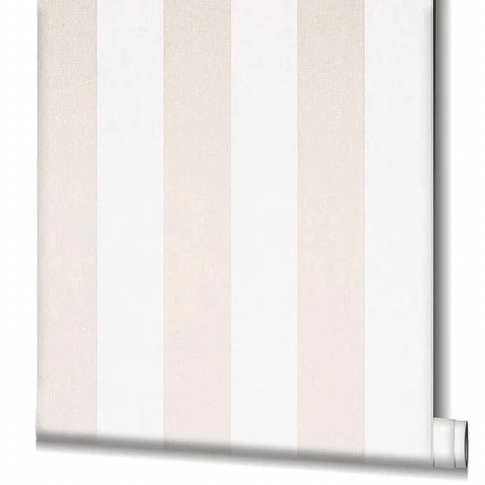 Gras Noordwand Behang Topchic Stripes lichtbruin en wit