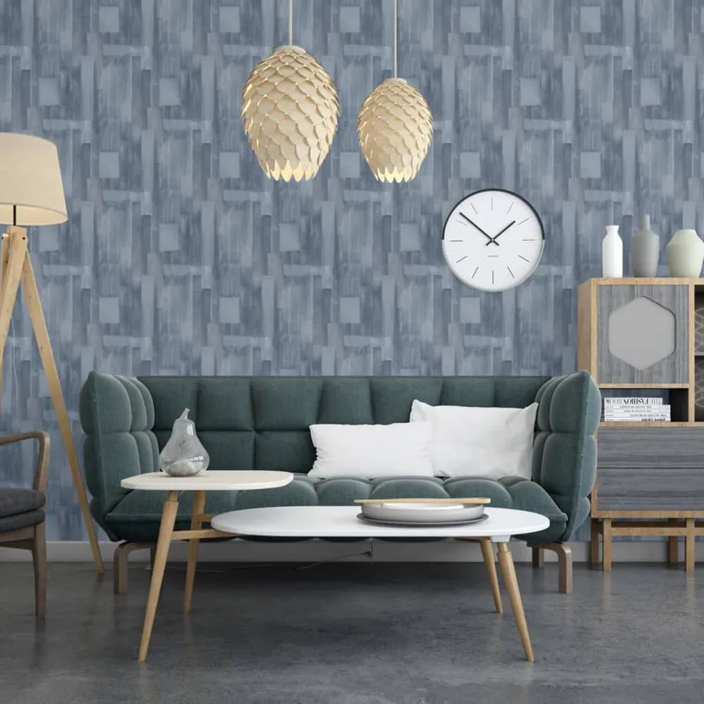 Metallic DUTCH WALLCOVERINGS Behang Wood grijs