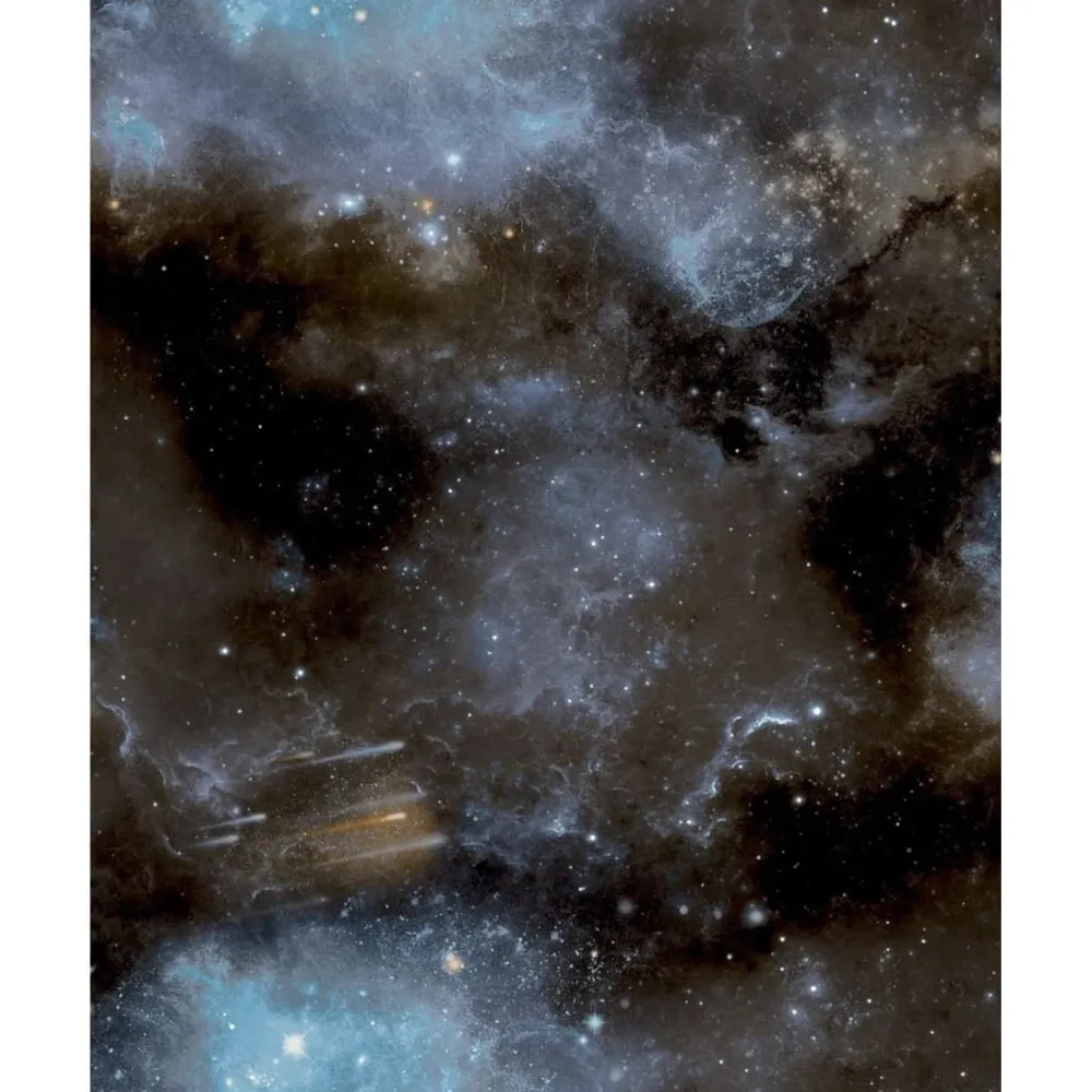 Noordwand Behang Good Vibes Galaxy Stars blauw en zwart voor plafond en muur