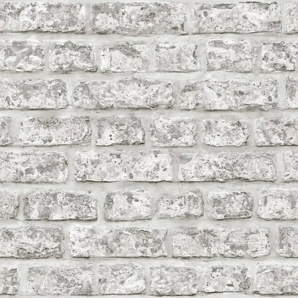 Noordwand Behang Topchic Brick Wall donkergrijs voor vochtige ruimtes