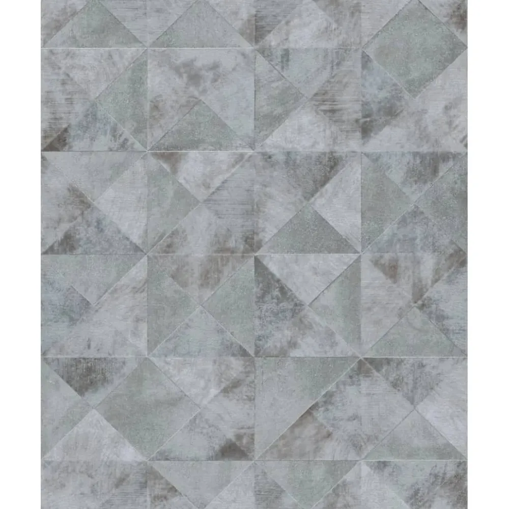 Noordwand Behang Topchic Graphic Shapes Facet metallic grijs 25 patronen