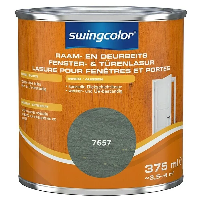 Papieren swingcolor Beits voor kozijnen en deuren - Mist grijs, 375 ml, Zijdeglans
