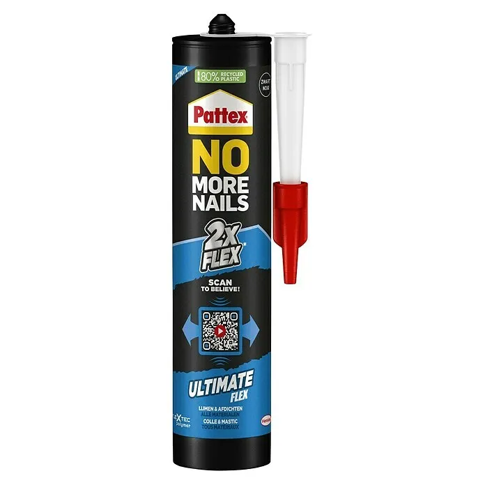 Pattex Montagelijm No More Nails Hoogste Flex - 390 g, Zwart