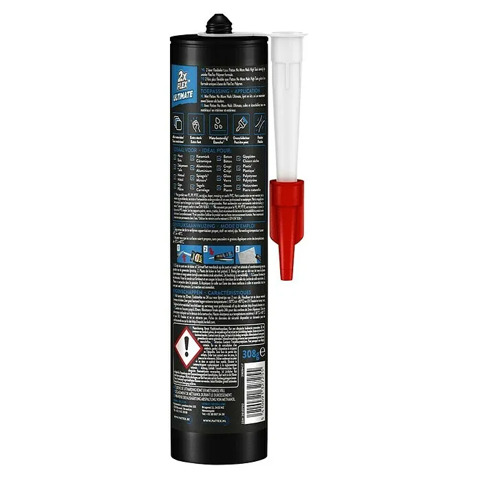 Pattex Montagelijm No More Nails Onverslaanbaar Flex - 300 g, Transparant