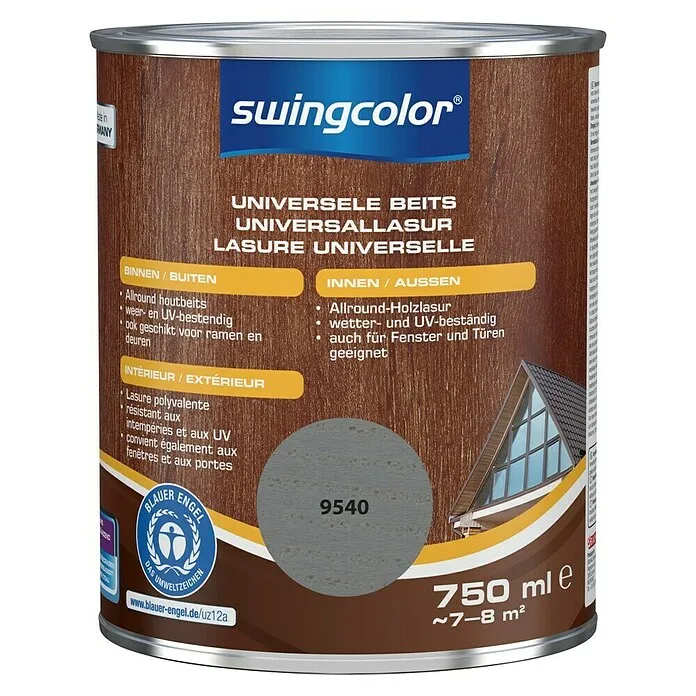Premium Zelfklevend swingcolor Universele beits - Zilverhout, 750 ml, Zijdeglans
