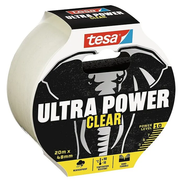Tesa Ultra Power Reparatieplakband Glashelder - Transparant, 20 m x 50 mm