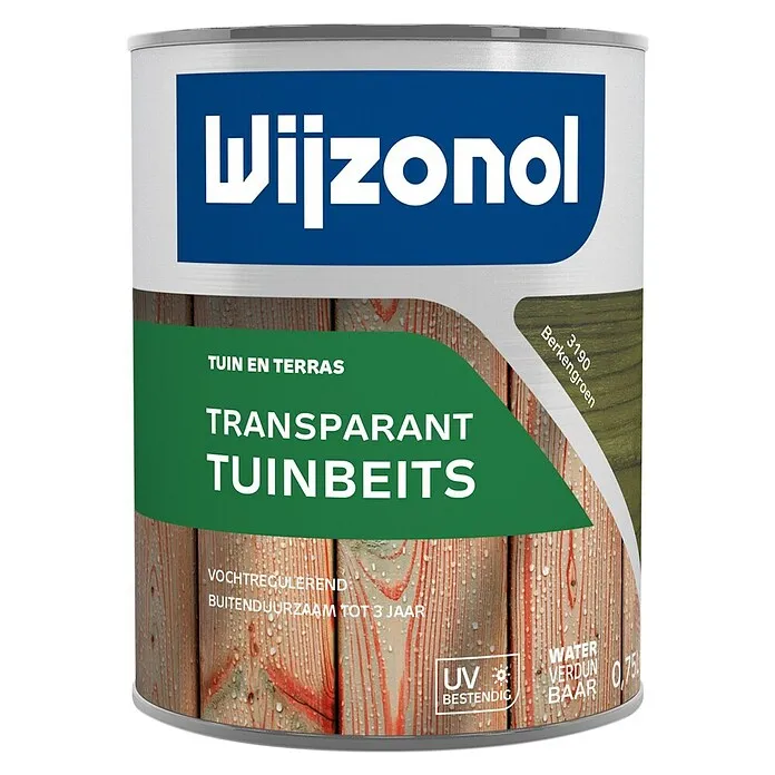 Wijzonol Buitenbeits - Berkengroen, Mat, 750 ml Geschikt voor oneffen muren