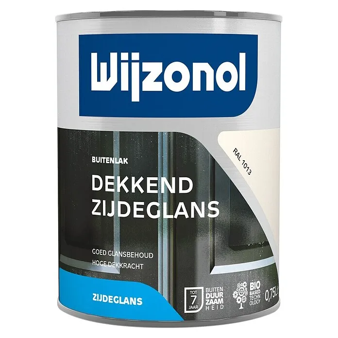Wijzonol Witte lak - Wit, Zijdeglans, 750 ml met snij- en plakgids