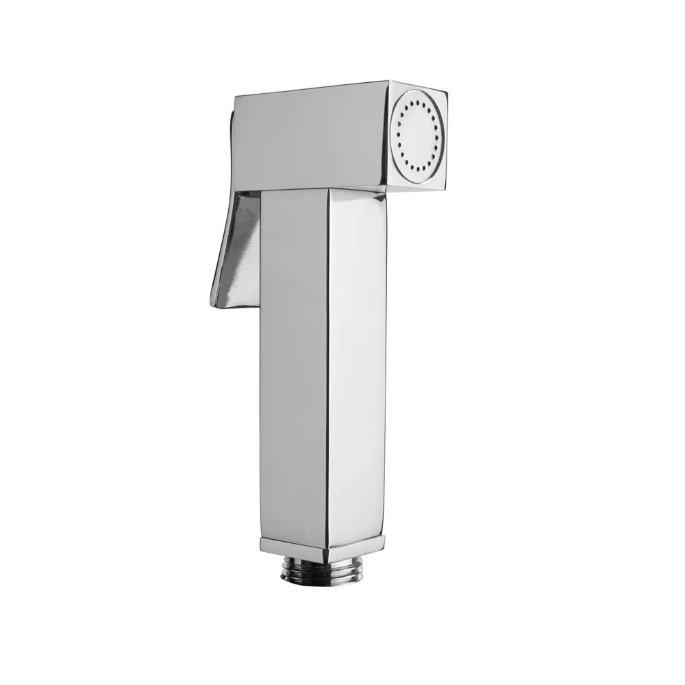 Spray handle shower head wc/bidet geel koper model Maya squared Ares button