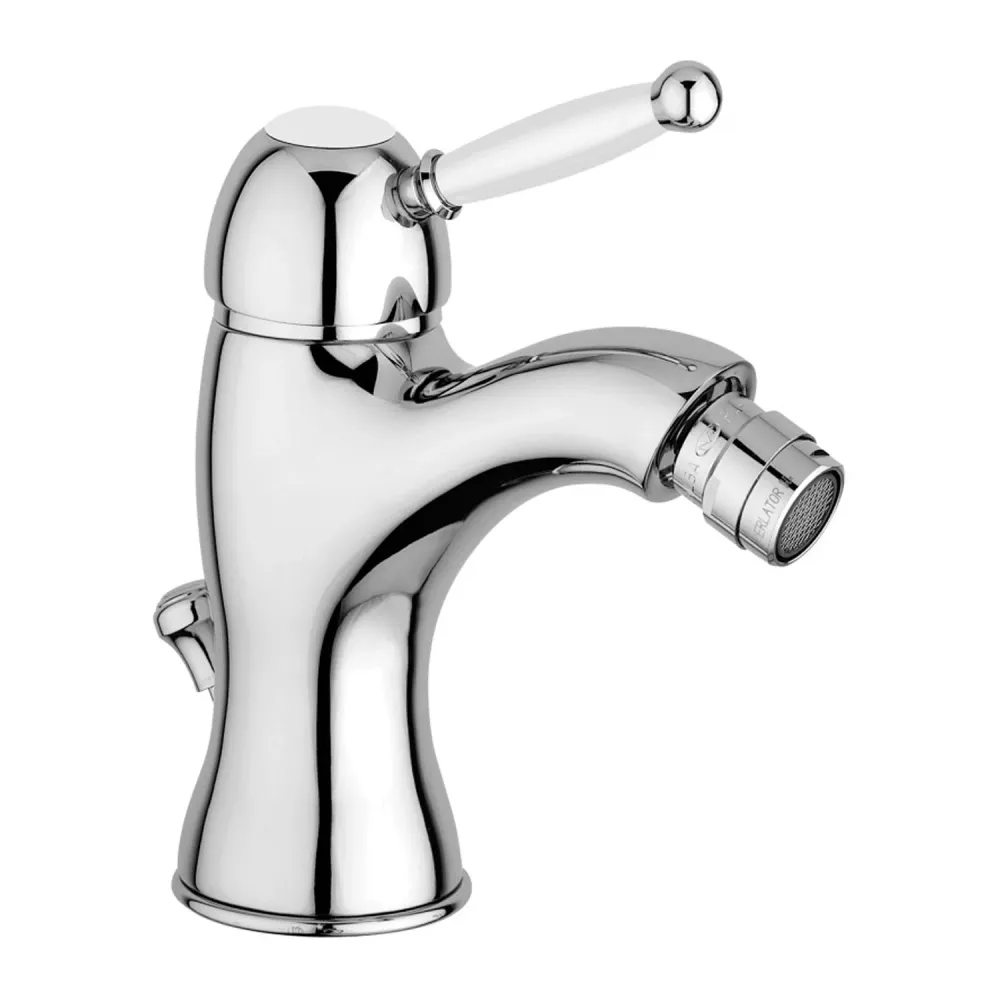 Bidet mixer drain Giorgia series model GI135CR chrome and ivoor ral Paffoni