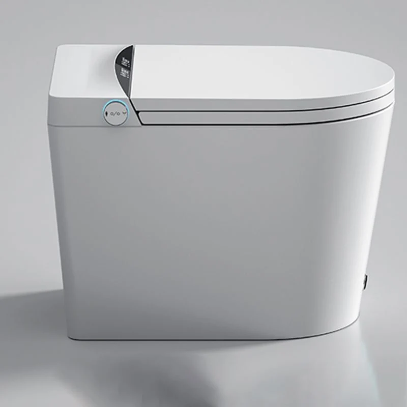 Modern Elongated White Floor Standing Bidet Opgewarmd Seat and Remote Control Included met Drukknopbediening
