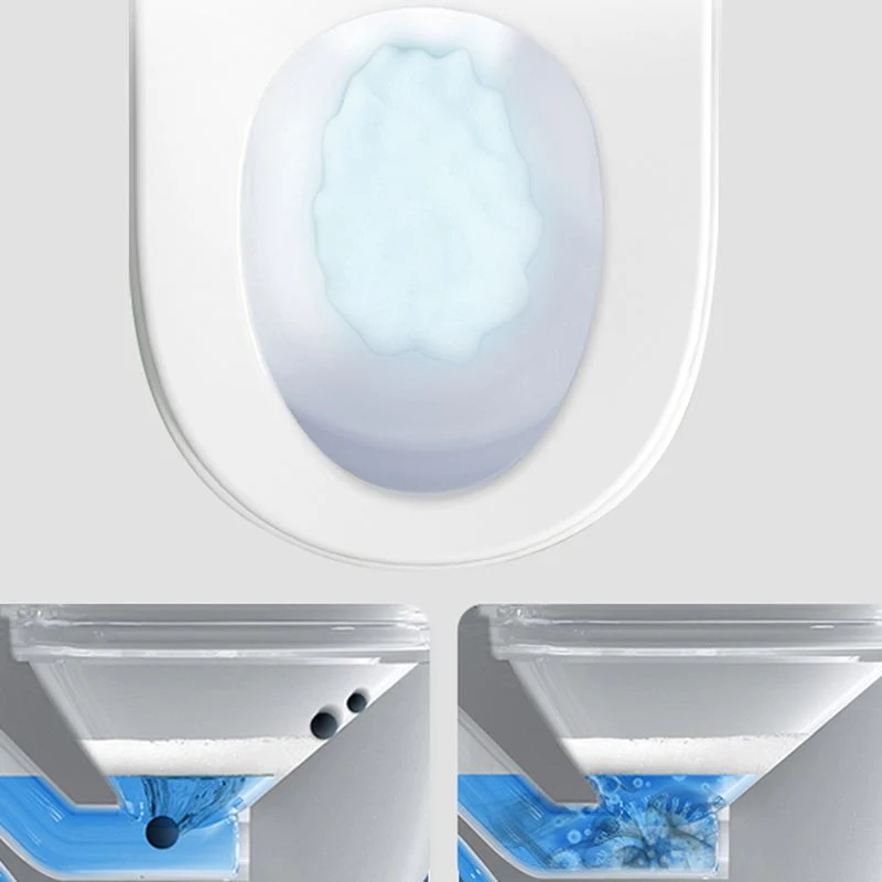 Modern Elongated White Floor Standing Bidet Opgewarmd Seat and Remote Control Included met Drukknopbediening
