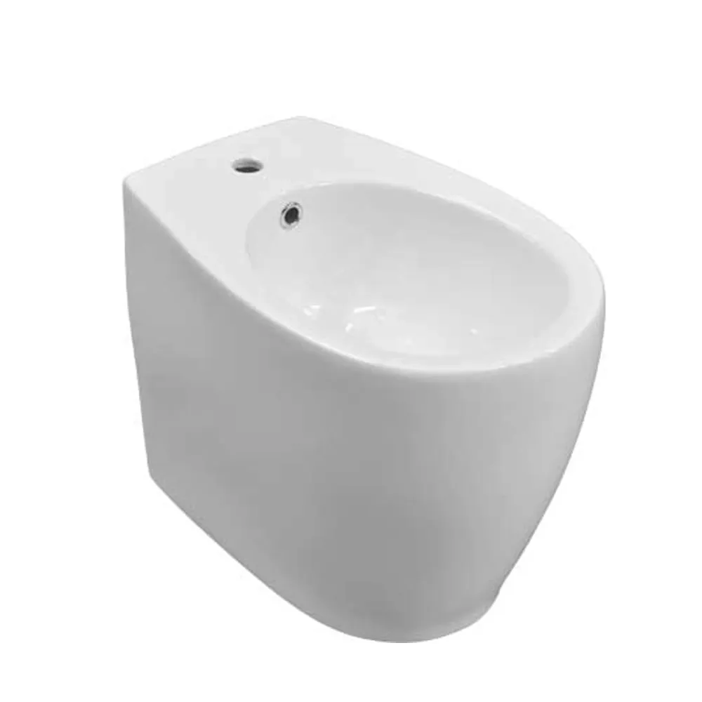 Wandbevestigd bidet glossy white ceramic Duomo Plus series height 49 cm