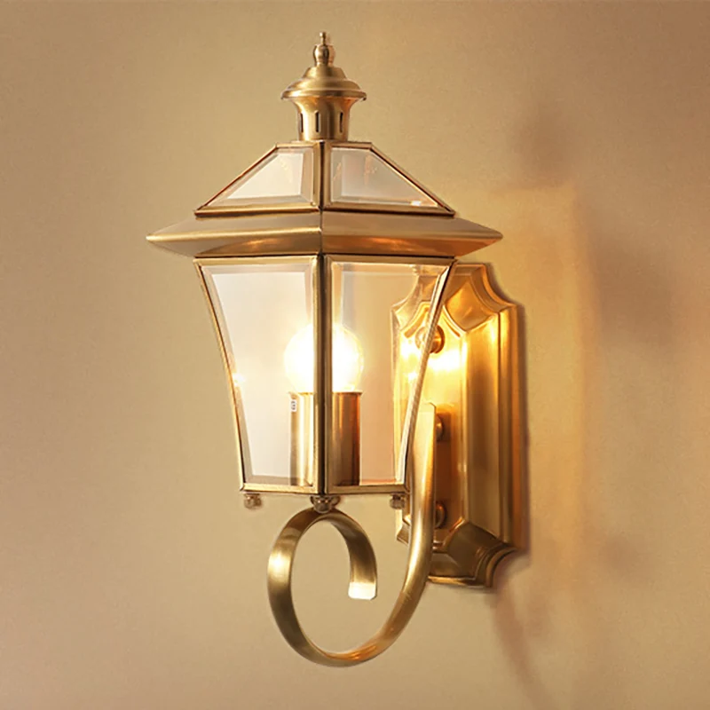 Messing Vogelkooi Wandlamp Traditionalistisch Metaal 1 Zwak Balkon Muurbevestiging Verlichting, 14"/15" Hoog