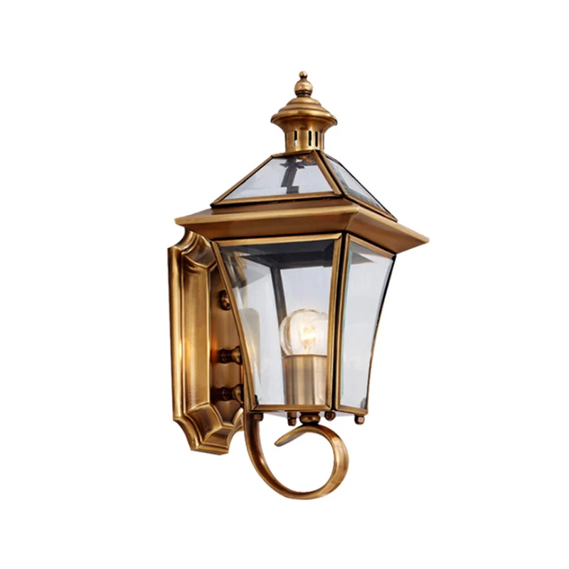 Messing Vogelkooi Wandlamp Traditionalistisch Metaal 1 Zwak Balkon Muurbevestiging Verlichting, 14"/15" Hoog