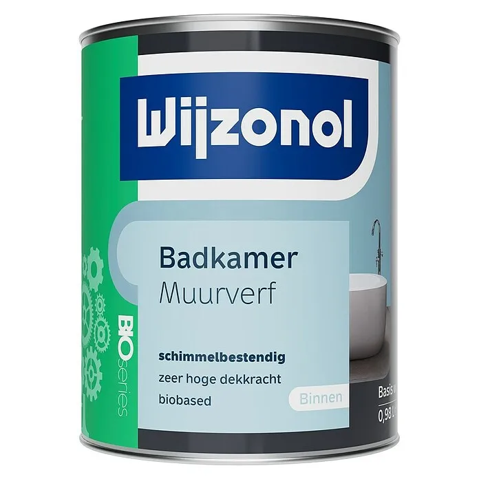 Hoogdekker Wijzonol Muurverf Bio Series 1 Liter - Wit, Mat, 1 l