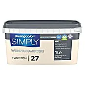 Satijn swingcolor Muurverf SIMPLY NR. 27 - Geel - Nr. 27, Mat, 1 l