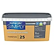 swingcolor Muurverf SIMPLY NR. 25 - Geel - Nr. 25, Mat, 1 l Vochtregulerend