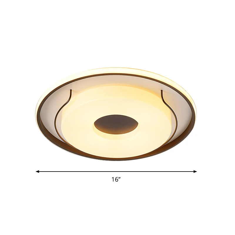 16"/19,5" Dia witte ronde plafondinbouwlamp Scandinavische stijl LED acryl inbouwverlichting warm/wit helder