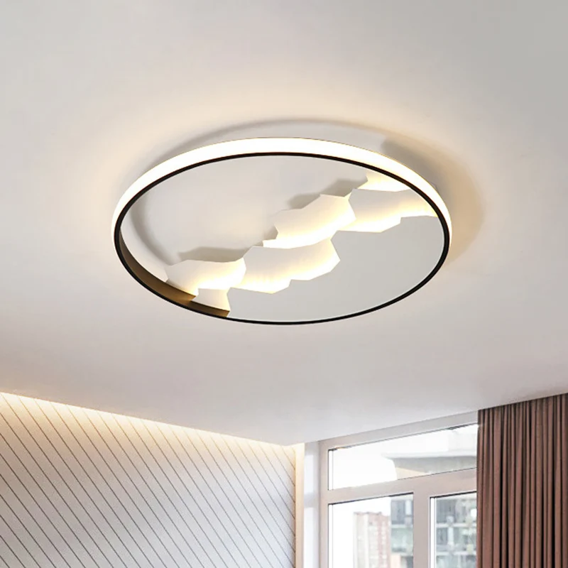 16,5"/19,5" brede zwarte cirkel plafondlamp moderne acryl LED inbouwlamp warm/wit/natuurlijk helder