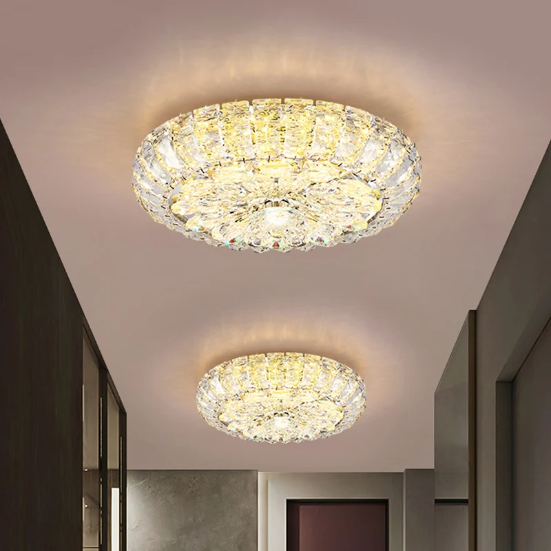 8"/12" W LED inbouwlicht Eenvoud Gang Plafondinbouw met ronde, heldere kristallen blokschaduw | Snel Thuisbezorgd