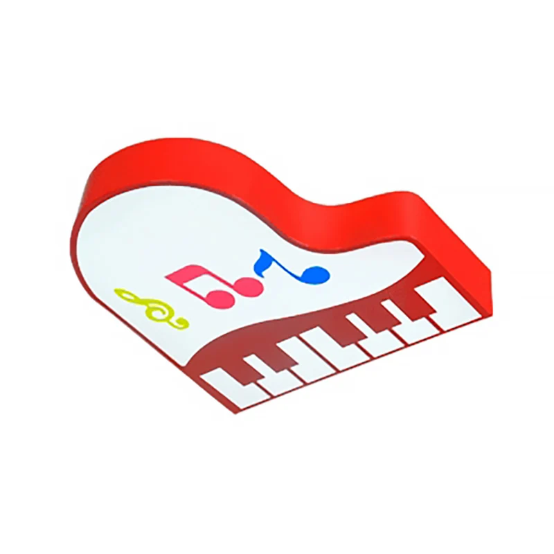 Acryl Piano Inbouwlamp Cartoon LED Plafondgemonteerd armatuur rood/roze/geel/oranje/groen voor kinderkamer, warm/wit zwak