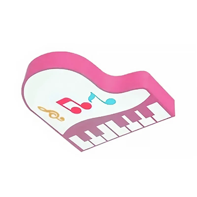 Acryl Piano Inbouwlamp Cartoon LED Plafondgemonteerd armatuur rood/roze/geel/oranje/groen voor kinderkamer, warm/wit zwak