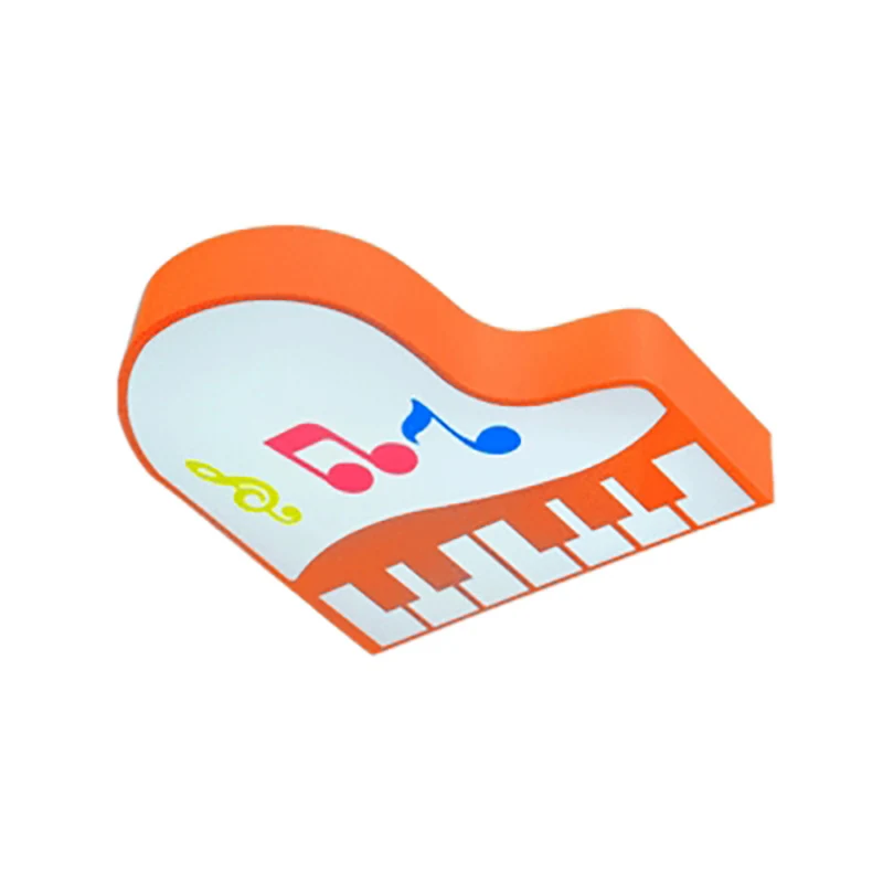 Acryl Piano Inbouwlamp Cartoon LED Plafondgemonteerd armatuur rood/roze/geel/oranje/groen voor kinderkamer, warm/wit zwak