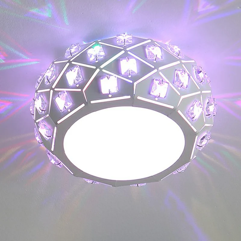 Artistieke trommelvormige inbouwlamp Crystal Corridor LED-plafondlamp wit | Snel Thuisbezorgd
