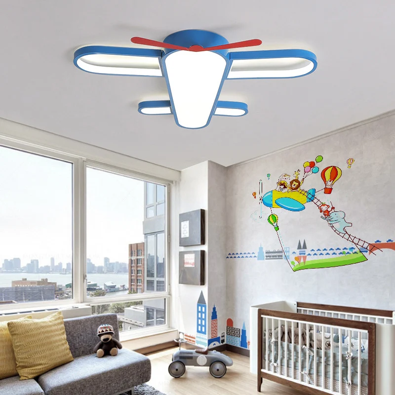 Blauwe vliegtuigen LED-inbouwverlichting Cartoon metalen inbouwplafondlamp voor slaapkamer | Snel Thuisbezorgd