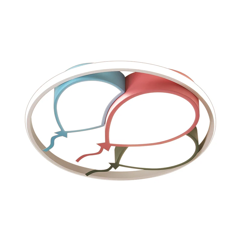 Cirkel inbouwlamp kinder aluminium en acryl 16,5"/20,5" W LED roze/geel plafondlamp met ballonontwerp, warm/wit zacht | Sn...
