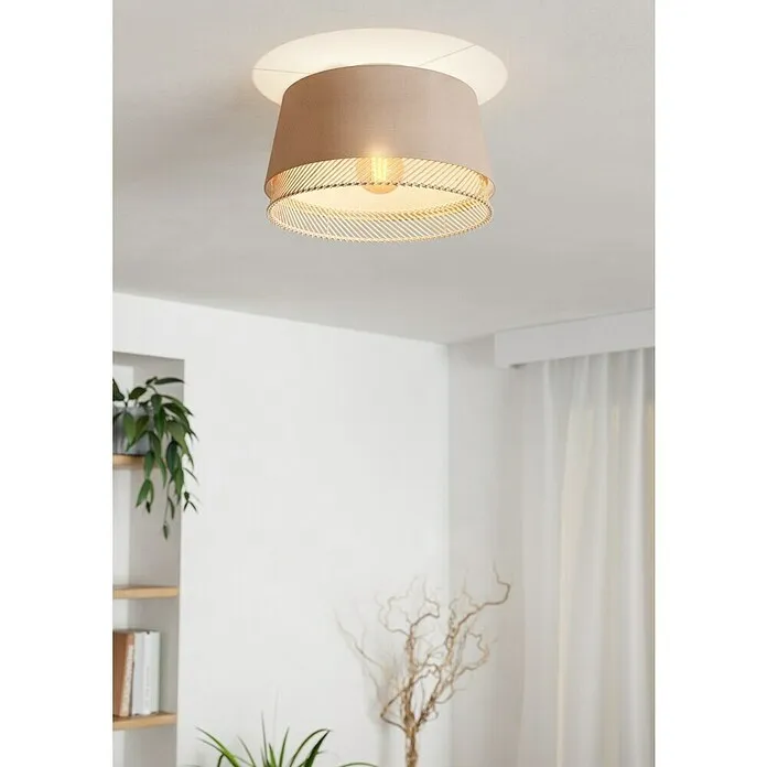 Eglo Tabley Plafondlamp, rond - 40 W, Ø x h: 38 x 23,5 cm, Zwart, E27 met Afstandsbediening