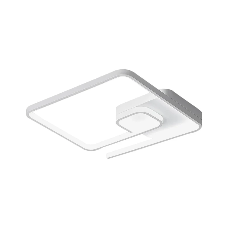 Energiezuinige 16,5"/20,5" W Nordic Squared Flush-verlichting Slanke acryl LED Wit/zwart-wit plafondinbouw warm/wit zacht