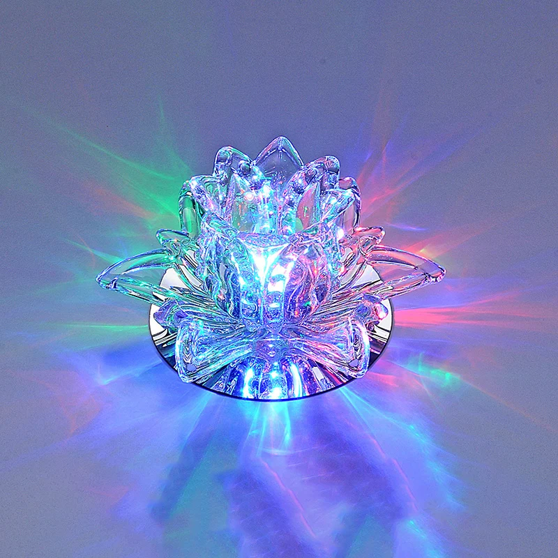 Energiezuinige Eigentijdse plafondinbouwlamp met lotusbloesem, heldere kristallen gang LED-inbouwarmatuur