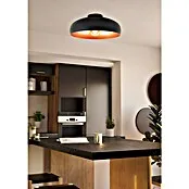 Energiezuinige Elgo Plafondlamp Mogano - l x b x h: 40 cm x 40 cm x 18 mm, Zwart, Koper, E27