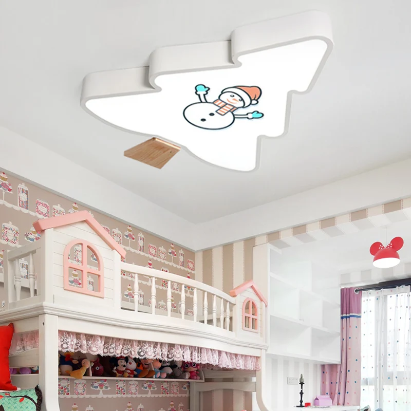 Energiezuinige Groen/Grijze Boom Inbouwlamp Kinder LED Acryl Inbouw Plafondarmatuur met Sneeuwpoppatroon