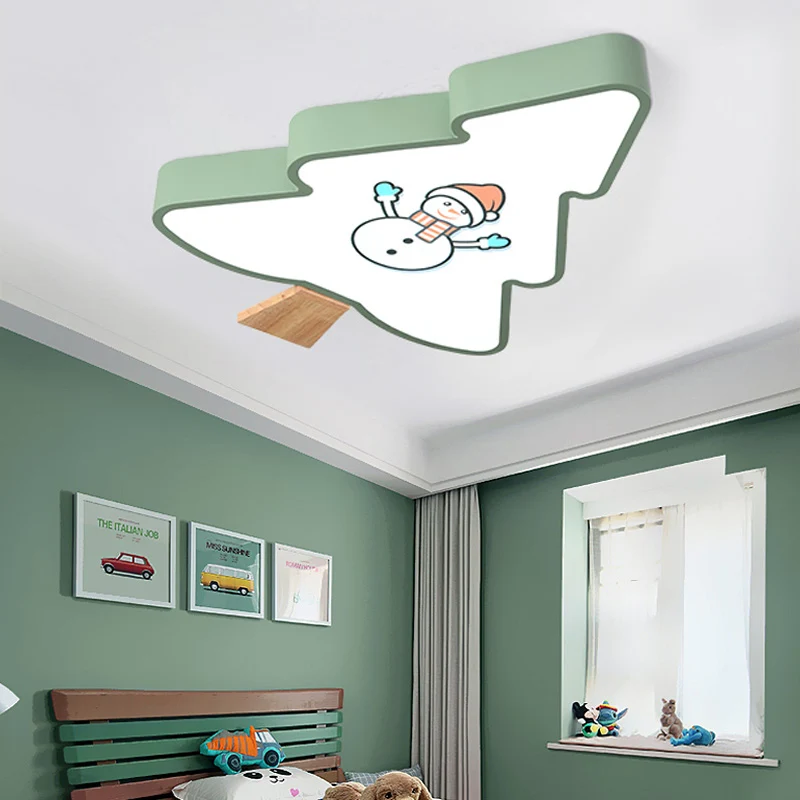 Energiezuinige Groen/Grijze Boom Inbouwlamp Kinder LED Acryl Inbouw Plafondarmatuur met Sneeuwpoppatroon