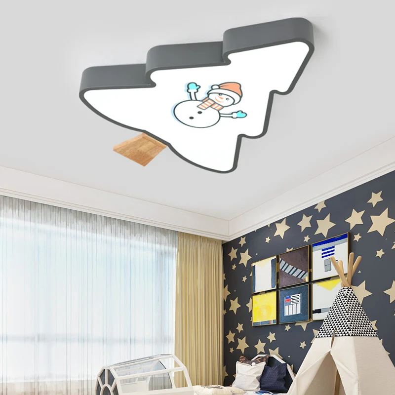 Energiezuinige Groen/Grijze Boom Inbouwlamp Kinder LED Acryl Inbouw Plafondarmatuur met Sneeuwpoppatroon