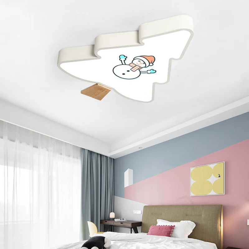 Energiezuinige Groen/Grijze Boom Inbouwlamp Kinder LED Acryl Inbouw Plafondarmatuur met Sneeuwpoppatroon
