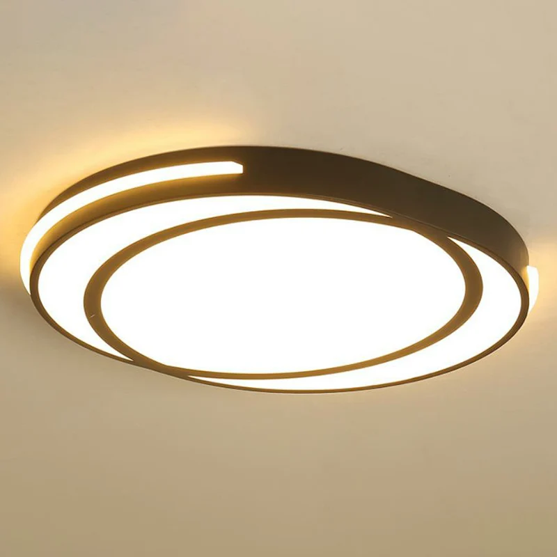 Geometrische acryl inbouwlamp moderne stijl zwarte LED inbouwplafondlamp voor woonkamer met Afstandsbediening