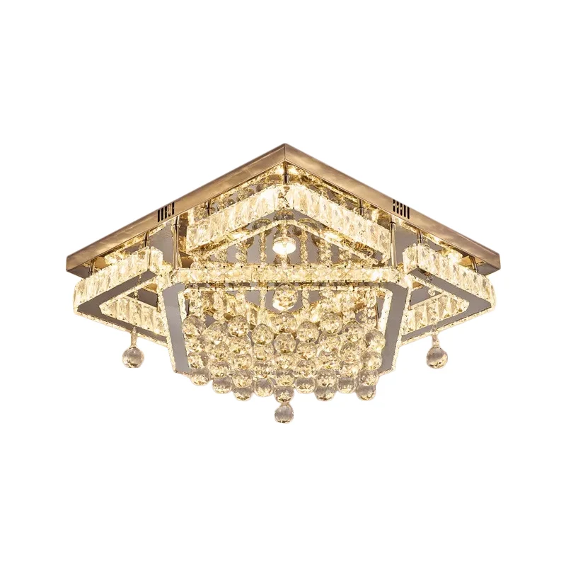 IP44 Waterdichte Helder kristal vierkant plafondinbouw zonder meer LED-inbouwlicht warm/wit licht, 18"/23,5" W