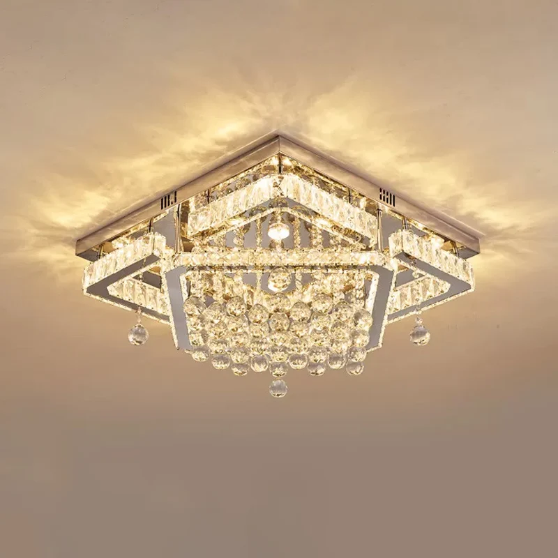 IP44 Waterdichte Helder kristal vierkant plafondinbouw zonder meer LED-inbouwlicht warm/wit licht, 18"/23,5" W