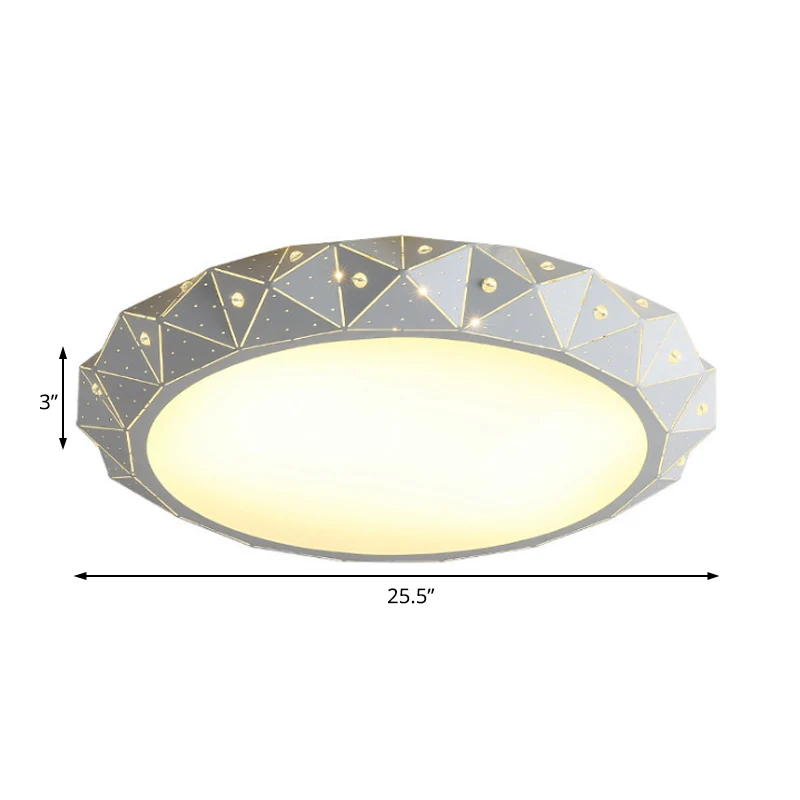 IP44 Waterdichte Ronde LED-inbouwlamp Zonder meer acryl 18 "/25,5" dia LED-plafondlamp warm/wit licht met holle vormgeving