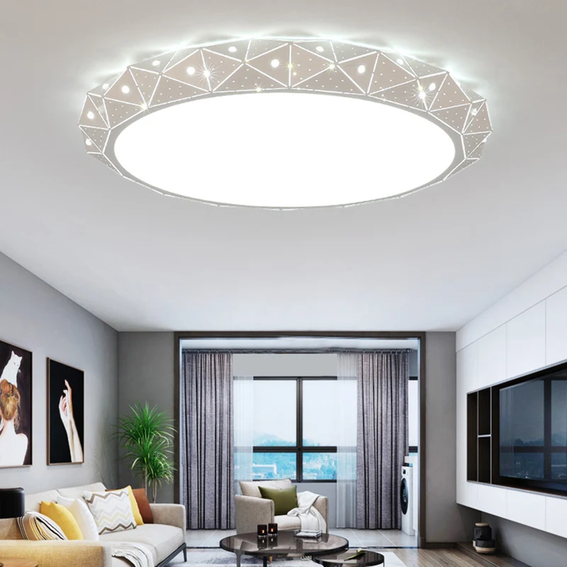 IP44 Waterdichte Ronde LED-inbouwlamp Zonder meer acryl 18 "/25,5" dia LED-plafondlamp warm/wit licht met holle vormgeving