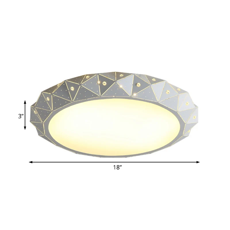 IP44 Waterdichte Ronde LED-inbouwlamp Zonder meer acryl 18 "/25,5" dia LED-plafondlamp warm/wit licht met holle vormgeving