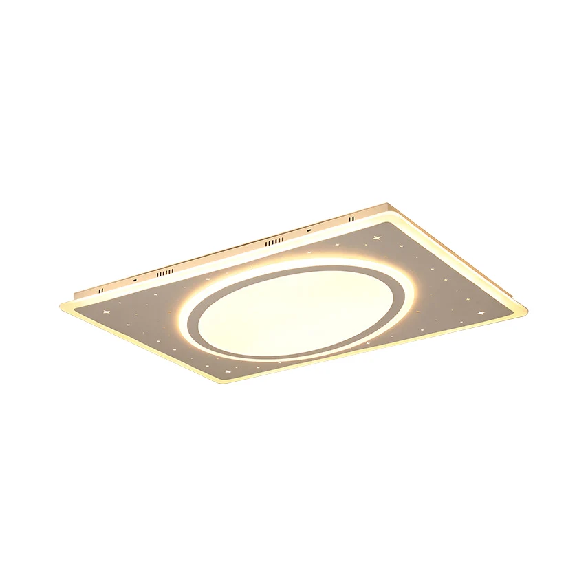 Metalen vierkante inbouwlamp Louter LED-plafondgemonteerd licht wit/warm licht, 21,5"/23,5" breed