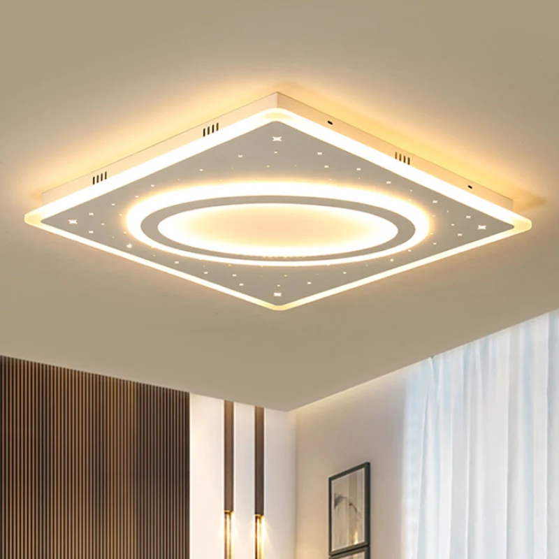 Metalen vierkante inbouwlamp Louter LED-plafondgemonteerd licht wit/warm licht, 21,5"/23,5" breed