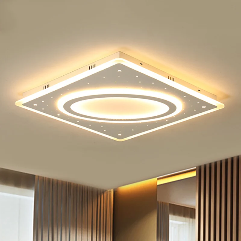 Metalen vierkante inbouwlamp Louter LED-plafondgemonteerd licht wit/warm licht, 21,5"/23,5" breed