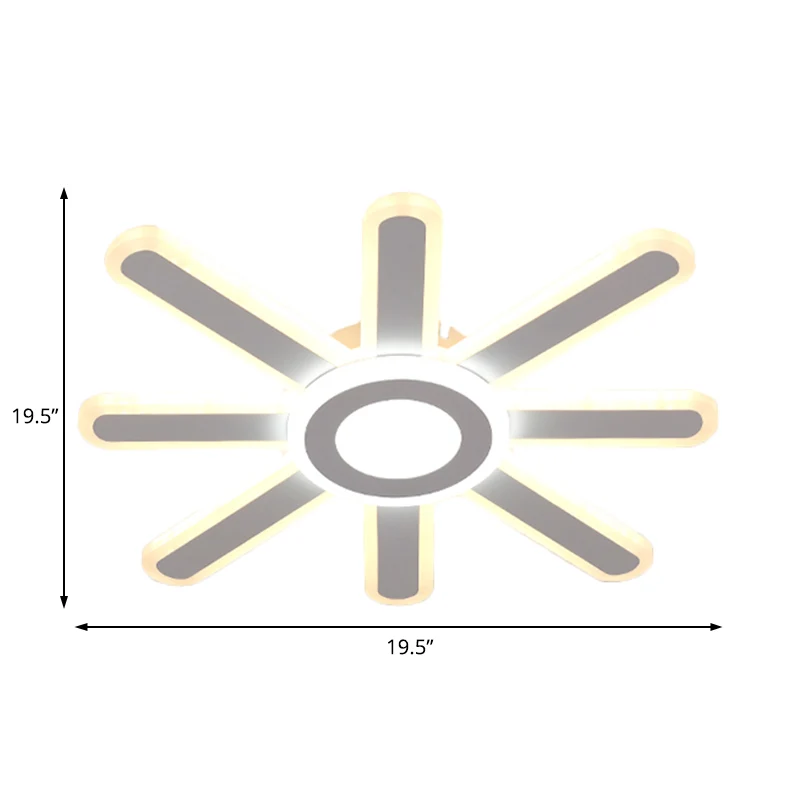 Zonachtige acryl LED-inbouweenvoud 19,5"/23,5" brede witte plafondlamp warm/wit helder