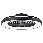 IP44 Waterdichte Brilliant Plafondventilator met LED verlichting - Zwart, 58 cm